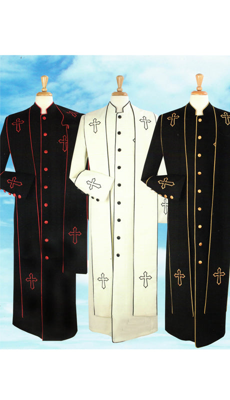 Sapphire Collection Mens Church Robe 3-BLKRED