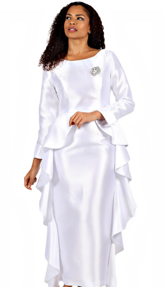 Diana Couture 8778-WHT Church Dress