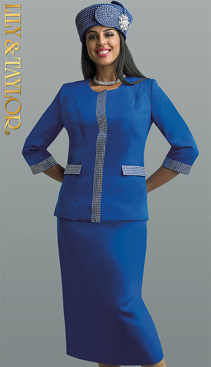 Lily And Taylor 4584-RYL Church Suit