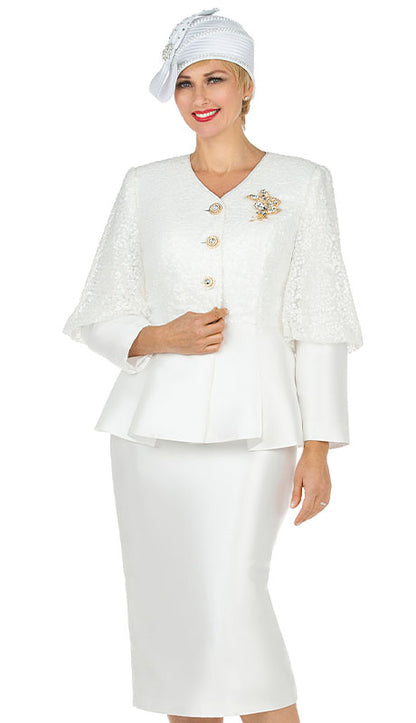 Giovanna G1171 Church Suit-WHT