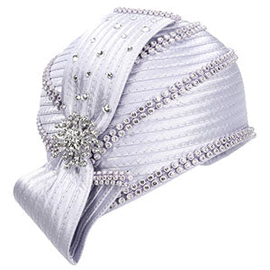 Giovanna HR22107-SIL Church Hat