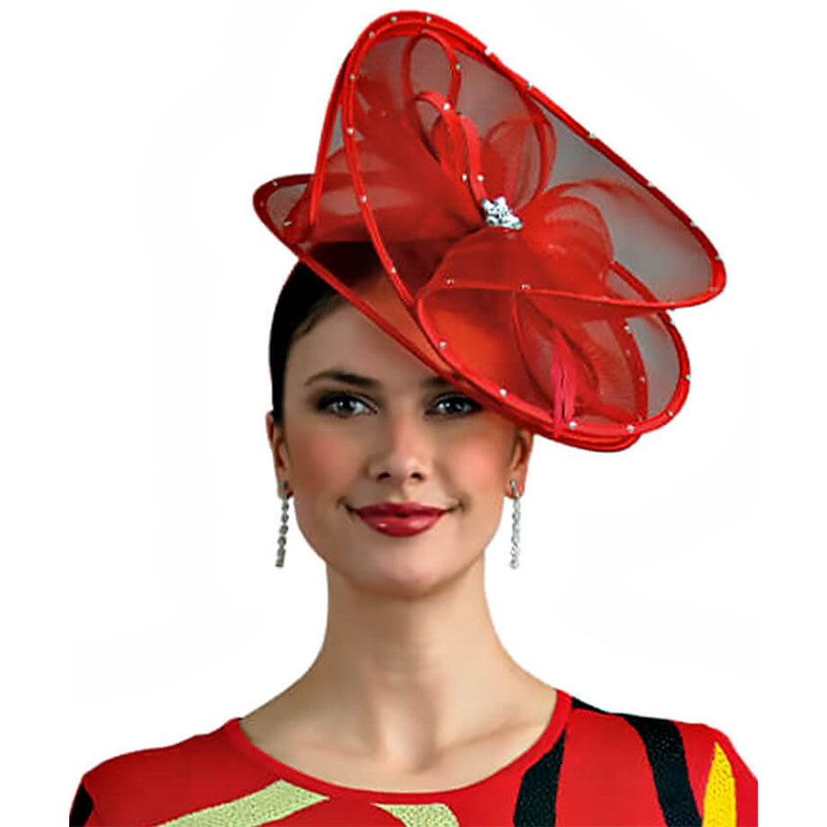 Lily And Taylor H121-RED Church Hat