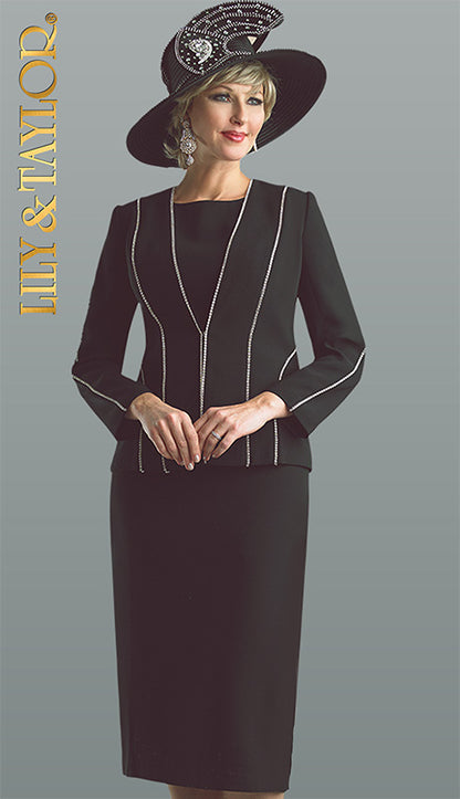 Lily And Taylor 4619-BLK Church Suit