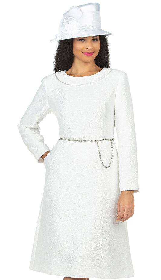 Giovanna D1521-WHT Church Dress