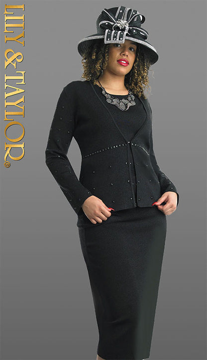 Lily And Taylor 726-BLK Church Suit