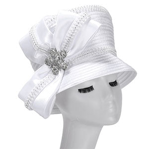 Giovanna HR22112-WHT Church Hat