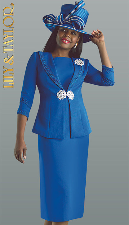 Lily And Taylor 4631-H Church Suit-Hat