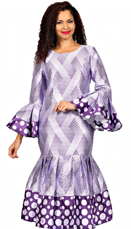 Diana Couture 8878-PUR Church Dress