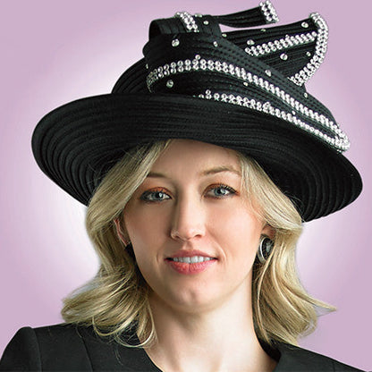 Lily And Taylor H102-BLK-IH Church Hat