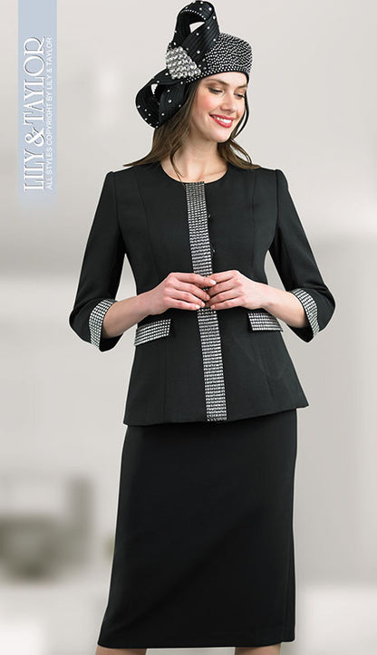 Lily And Taylor 4584-BLK Church Suit