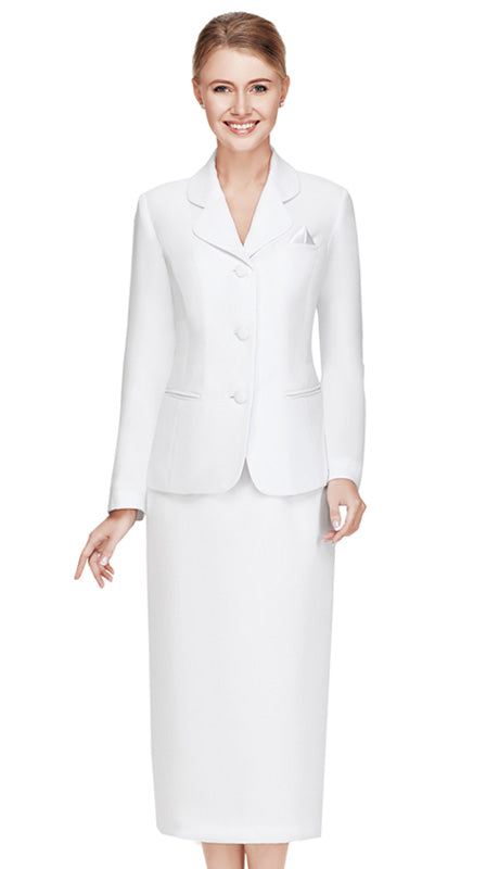 Nina Massini 2417-WHT Church Suit