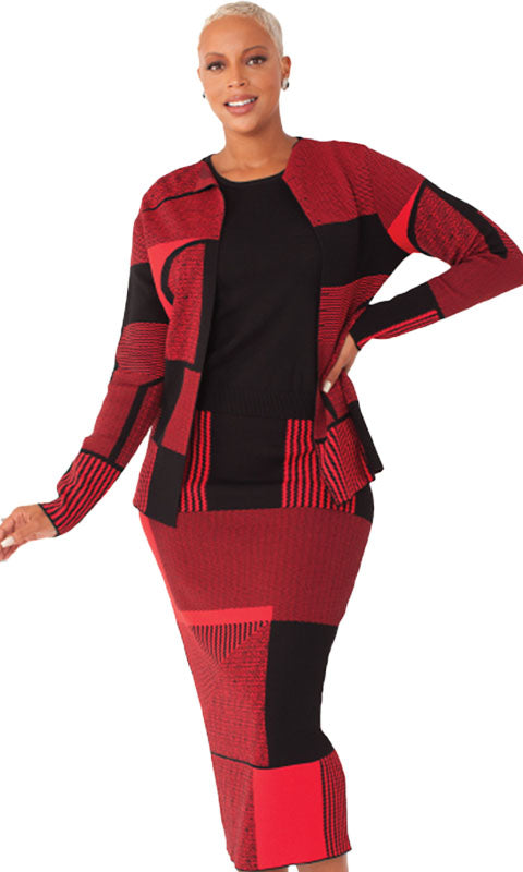 Kayla By Tally Taylor 5309-RWB Skirt Suit