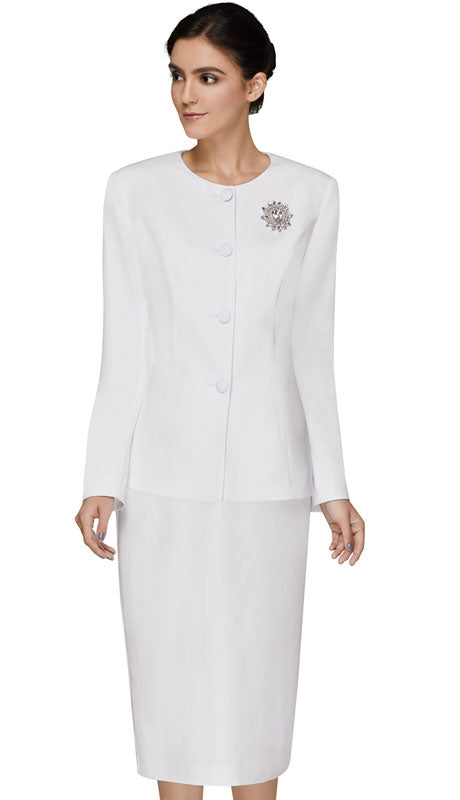 Nina Massini 3301-WH Church Suit