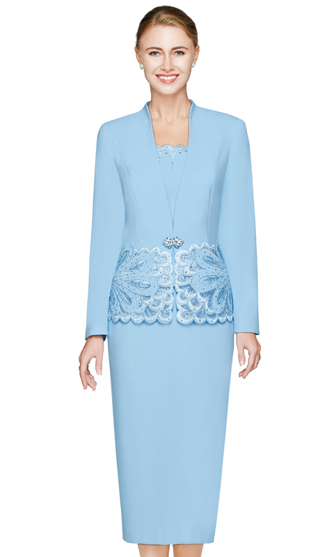 Nina Massini 2460-SKY Church Suit