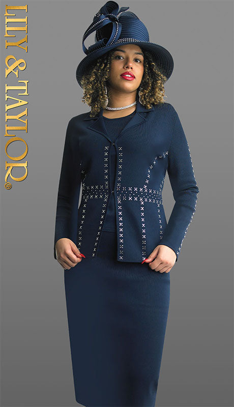 Lily And Taylor 769-YEL Womens Church Suit