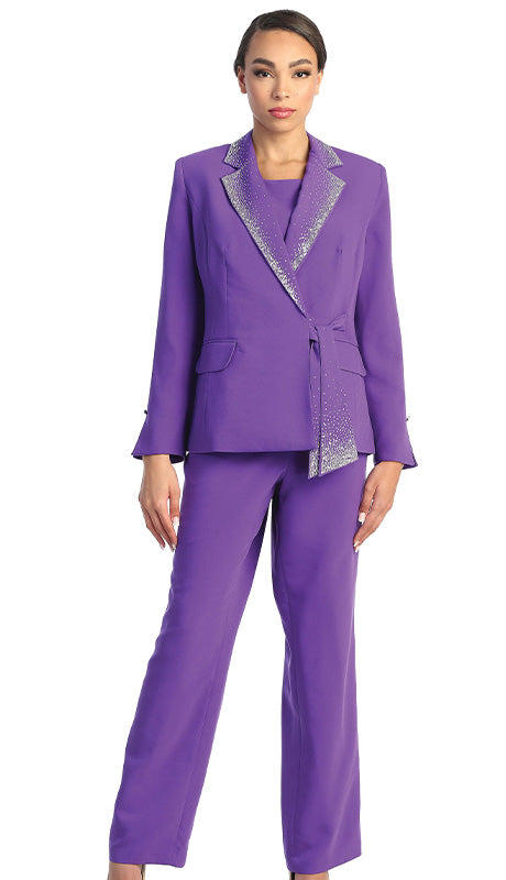 Serafina 7457P-PUR Church Suit