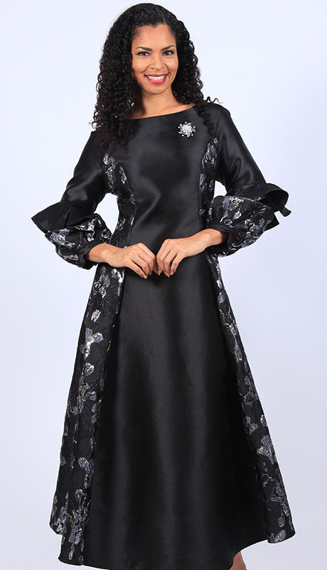 Diana Couture 8664-BLK Church Dress