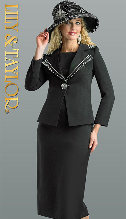 Lily And Taylor 4635-BLK Church Suit