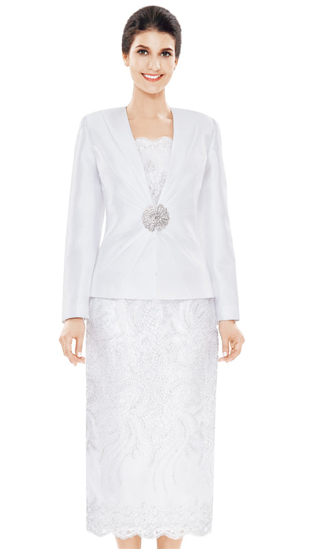 Nina Massini 2470-WHT Church Suit