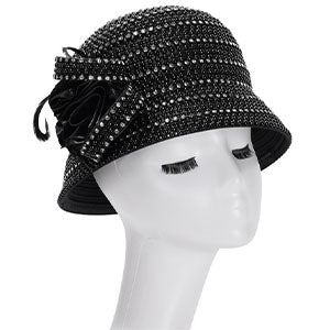 Giovanna HR22115-BLK Church Hat