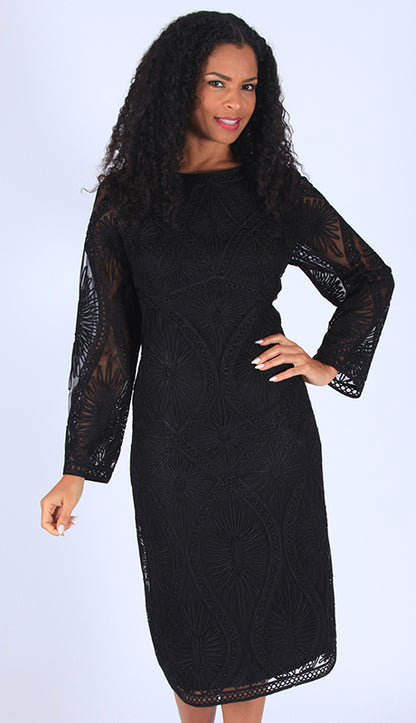 Diana Couture 8501-BLK Church Dress