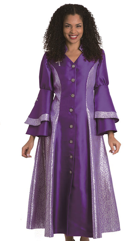 Diana Couture 8147 Purple Church Dress