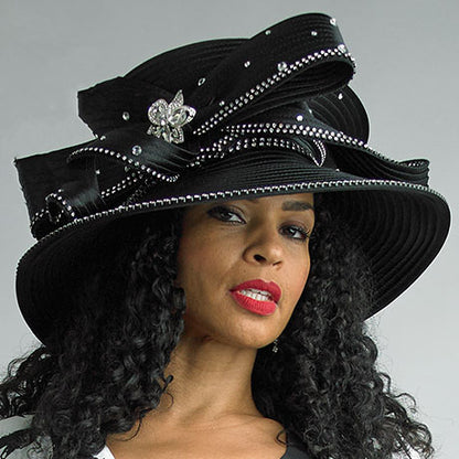 Lily And Taylor H373-BLK Church Hat