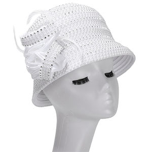 Giovanna HR22115-WHT Church Hat