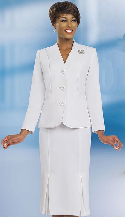 Ben Marc 78098-WHT Usher Church Suit