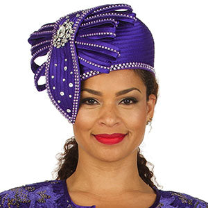 Giovanna HR22128-PUR Church Hat