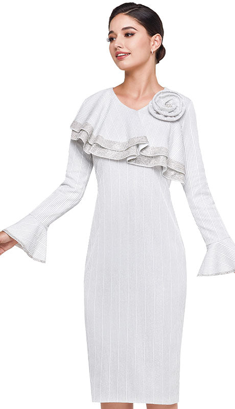 Serafina 6442-WHT Church Dress