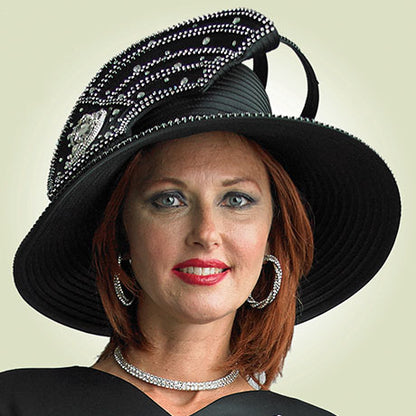 Lily And Taylor H377-BLK Church Hat