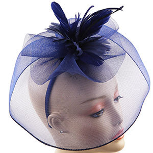 8055-NVY Sunday Fascinator