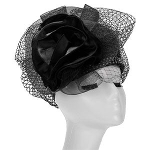 Giovanna HR22116-BLK Church Hat