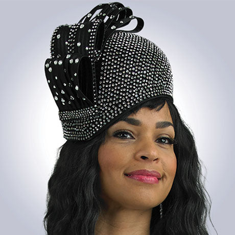 Lily And Taylor H416-BLK Church Hat