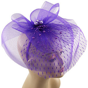 8057-PUR Sunday Fascinator