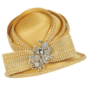 Giovanna HR22129-GLD Church Hat