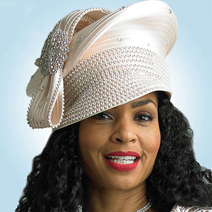 Lily And Taylor H380-WHT Church Hat