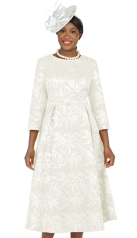 Giovanna D1563-WHT-IH Church Dress