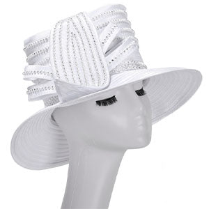 Giovanna HR22118-WHT Church Hat