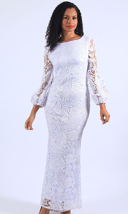 Diana Couture 8646-WHT Church Dress