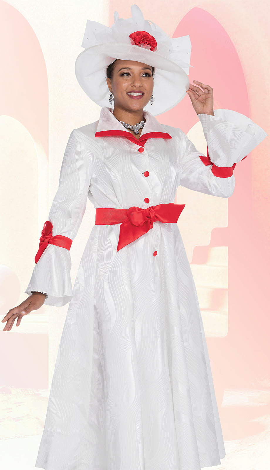 Aussie Austine 5877-RED Church Dress