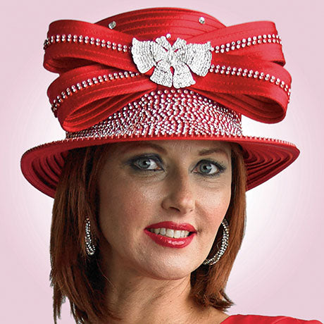 Lily And Taylor H385-RED Church Hat