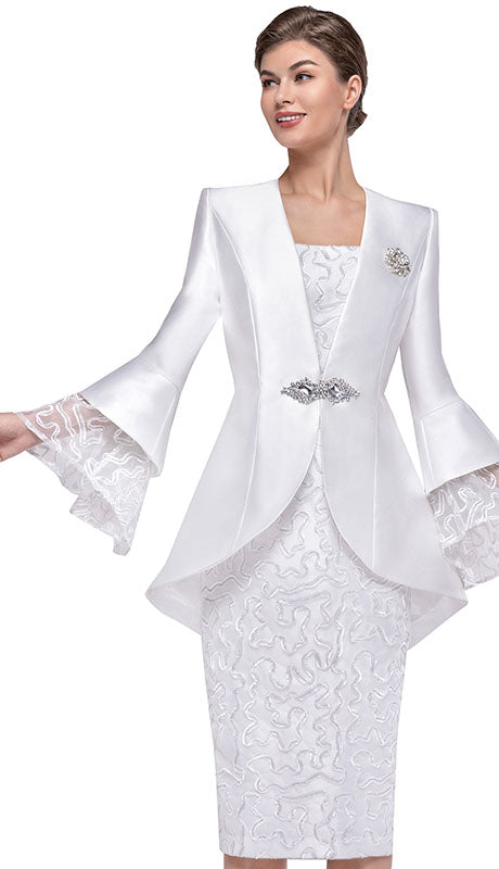 Serafina 4324-WHT Church Suit