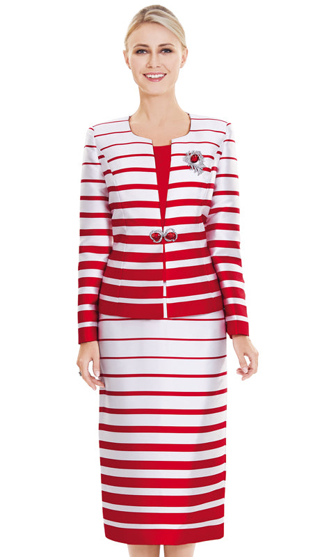 Nina Massini 2394-RED Church Suit