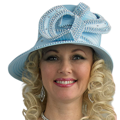 Lily And Taylor H919-BLU Church Hat