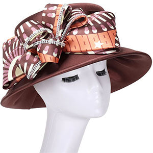 Giovanna H0960-BWN Church Hat