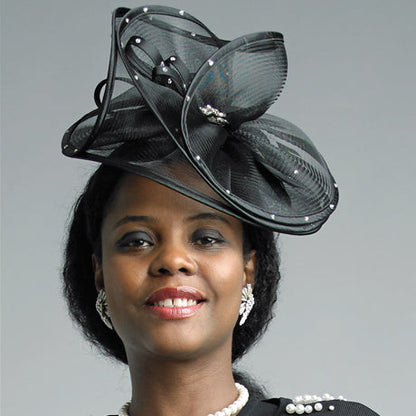 Lily And Taylor H121-BLK Church Hat