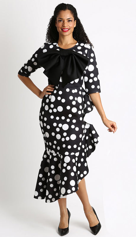 Diana Couture 8346-BLK Church Dress