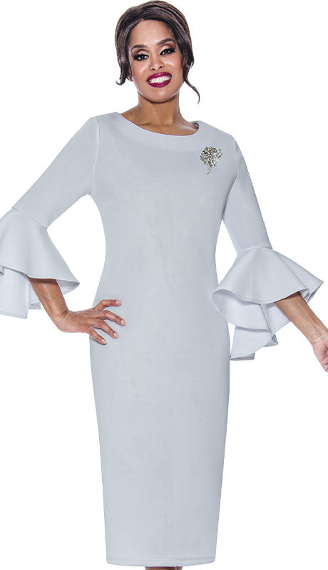 Nubiano 12081-WHT Church Dress